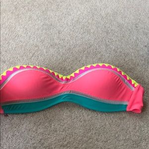 Color block bandeau bikini